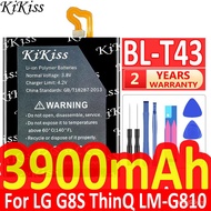 A 3900mAh KiKiss Powerful Baery BL-T43 for LG G810, G8S ThinQ, G8S ThinQ Global, LMG810EA, LMG810EAW, LM-G810EAW Baeries