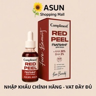 Serum Red Peel Compliment AHA 30% +BHA 2% Tẩy Da Chết Tái Tạo Sáng Da Se Khít Lỗ Chân Lông 27ml