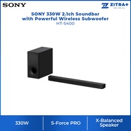 SONY 330W 2.1ch Soundbar with powerful wireless subwoofer HT-S400 | Bluetooth | HDMI | Dolby Audio | TV Wireless Connect