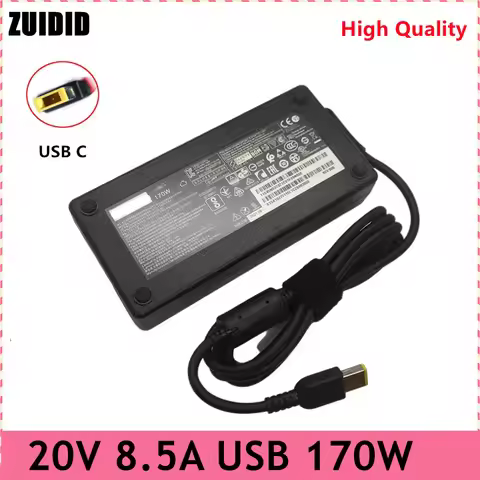 170W 20V 8.5A USB C AC Charger Power Adapter for Lenovo Legion Y7000P-1060 Y720-15 P50 P51 P70 P71 T