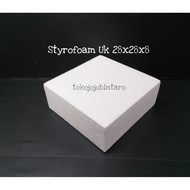 DUMMY STYROFOAM SQUARE / SQUARE SIZE 28X28X8 CM / DUMMY CAKE CORK / KT128288