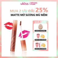 UKISS Son Bóng Mềm Mịn Son Nhung Mờ Không Phai Dòng Tea Raccoon