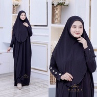 RADES - Abaya Inara Set Khimar Bahan Jersey Gamis Wanita Muslim Dewasa Jumbo Busui Simple Elegan Nya