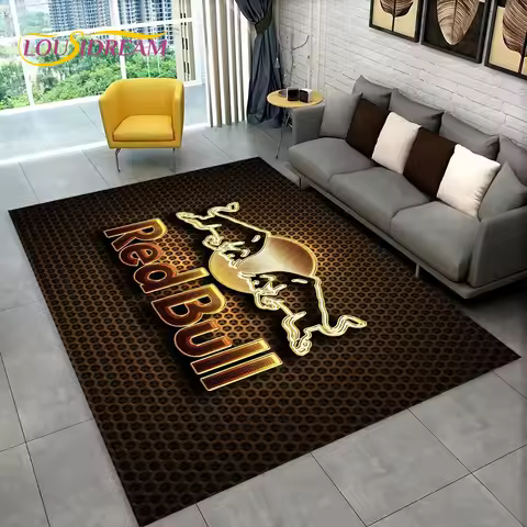 3D R-Red-Bull Energy HD Rug Carpet for Living Room Bedroom Home Decor,Floor Mat Non-slip Decoration 