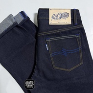 RED DENIM Selvedge Denim Pants 15oz Raw Denim Sanforized Selvedge Accent
