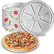 Stock Your Home 12 Inch Aluminum Pizza Pans Disposable (25 Pack) Round Foil Focaccia Pan for Individ