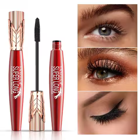 4D Mascara Waterproof Eyelashes Lengthening Long Lasting Gives Lashes Volume,Smudge-Free Lashes Non-