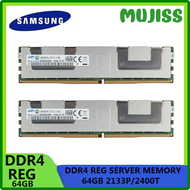 [MUJISS] DDR4เซิร์ฟเวอร์ Samsung แรมความจำ REG Ram 64GB รองรับ REG ECC X99เมนบอร์ด RECC 2400T 2133P 