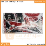 Tem xe máy Nouvo LX 135 LC - LOẠI 3 lớp TEM tốt dán dàn áo xe màu ĐỎ ĐEN