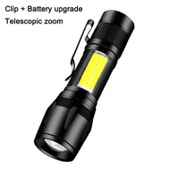 Outdoor Waterproof Telescopic Zoom Small Flashlight Zoom Cob Usb Charging Flashlight M5