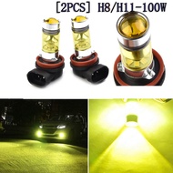 SEPASANG 2pcs mobil led Lampu Kabut Led H11 H8 4300K 100W 1500LM Super Terang Warna Kuning PUITH