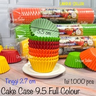 [Contents 1000] Paper Cup Cake Case 9.5 Full Color Base Diameter 4 cm Full Colorful Pie Liner Paper/