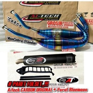 Knalpot Aitech ORIGINAL New model CARBON Kevlar Gen 4 Fulset Perut Bluemoon rainbow Cobra standar Ni