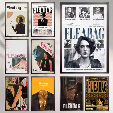 F-Fleabag Movie Poster HD Versatile Waterproof Wall Decor Self Adhesive Perfect for Any Room & Ideal