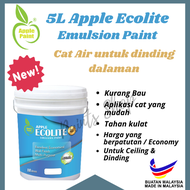 5L APPLE ECOLITE EMULSION PAINT / CAT AIR UNTUK DINDING DALAMAN / ECONOMY