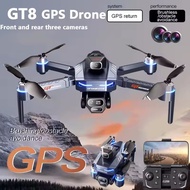 New GT8 Screen Controlled Drone 8K HD Three Camera Brushless Motor Obstacle Avoidance Foldable FPV Q