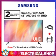 Samsung 65" AU7002 4K UHD Smart TV  UA65AU7002KXXM Television (Free HDMI Cable + TV Bracket)