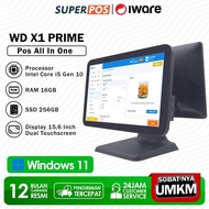Pos All In One Mesin Kasir Touchscreen Dual Display 15" Intel Core I5 Iware WD-X1 Dual - 16/256GB