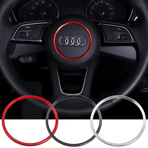 Car Steering Wheel Decoration Ring Trim Cover Sticker For Audi A3 A4 A5 A6 A7A8 Q3 Q5 Q7 SQ5 S3 S4 S
