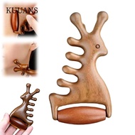 Cuion1413ea Body Meridian Massage Comb, Multifunctional Wide Tooth Head Massage Comb, Portable Woode