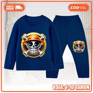 Baju Piyama Stelan Panjang Gambar Tengkoran Anak Laki Laki Usia 1-10thun KS-1954