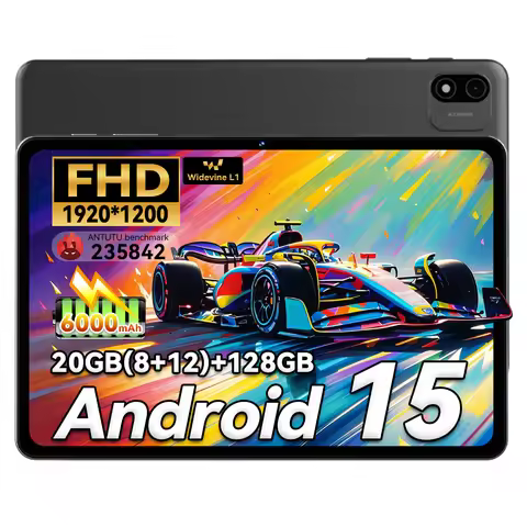 Headwolf WPad6B Android 15 WiFi Tablet 10.1 inch T615 CPU, FHD 1920 * 1200, 8+12GB RAM + 128GB ROM/W