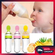 Gratis Ongkir - Botol Sendok Makan Bayi / Botol Dot Silikon Bayi / Silicone Baby Spoon Dispenser