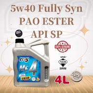 MO2 MF4 SAE 5W40 PAO ESTER API SP C3 FULLY SYNTHETIC CAR ENGINE OIL (4 LITRES)