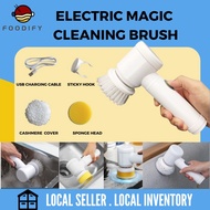 Electric Magic Cleaning Brush Rechargeable Cordless Spin Scrubber Berus Elektrik Dapur Polisher Sponge Kitchen电动清洁刷