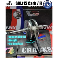 (+Weight) LEO Crankshaft SRL115 V1 Carb / SRL115 FI 97L (+4mm/8) 25P JET ROD Jet 4mm JACKROD Racing 
