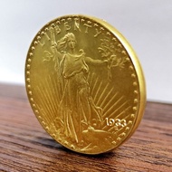 American 1933 Double Eagle Gold Coin 20 Gold-Plated Coin Foreign Legendary Gold Coin Collection Stat