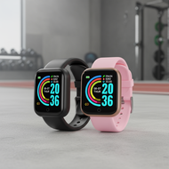 D20 Y68 Macaron Smart Watch with Heart Rate Monitor