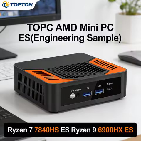 TOPC Gaming Mini PC AMD Ryzen 9 6900HX ES R7 7840HS ES Engineering Sample USB4.0 2xDDR5 Windows 11 P