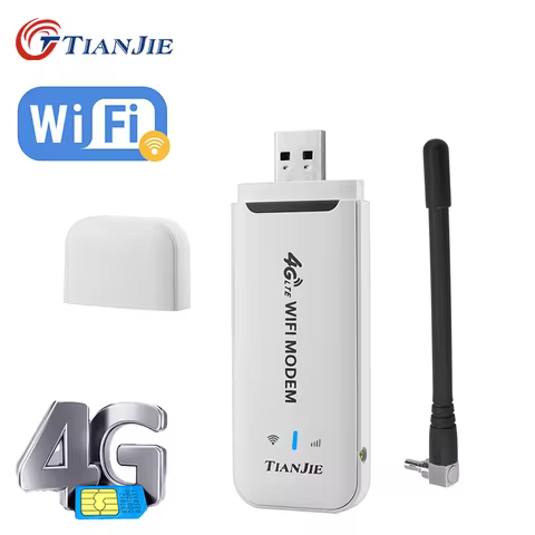 TIANJIE 4G WiFi Router Micro SIM Card Portable Wireless LTE USB Modem 4g Wifi Sim Card Pocket Hotspo