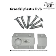 Grendel Plastik PVC 2" Pintu Kamar Mandi / Grendel Selot PVC