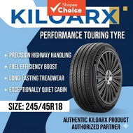 Advanced KILOARX 245/45R18 Deep Tread Tire with Kanyoto Cap, Anti-Skid Tech and Tire Air Cover