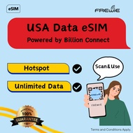 USA eSIM Data Roaming | QR Code via Email - By Billion Connect