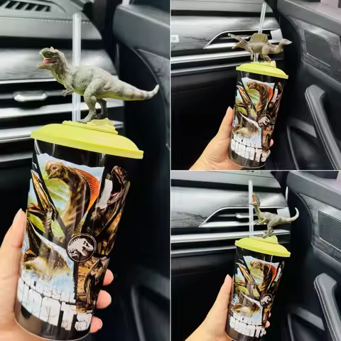 Jurassic World Rebirth Rex Topper Cup Blue Tumbler Dinosaur Egg Popcorn Bucket Exclusive Movie Cinem