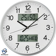 Seiko QXL013S LCD Calender/Thermometer Wall Clock