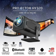 HY320 โปรเจ็กเตอร์ Android 11.0 WiFi/Bluetooth 1080P-4K ความสว่างสูง (เสียงรบกวนต่ำ)