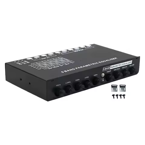 Multifunctional Car Audio EQ Tuning Crossover Amplifier 5 Band Car Equalizer Parametric Equalizer Ca