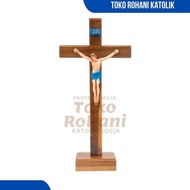 FIBER CORPUS SITTING CROSS TABLE CROSS/ JESUS STATUE ALTAR CROSS/