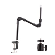 [Ship in 24h] Andoer ST-01 Flexible Foldable Desk Mount Stand Metal Bracket with 1/4 Inch Screw Ball