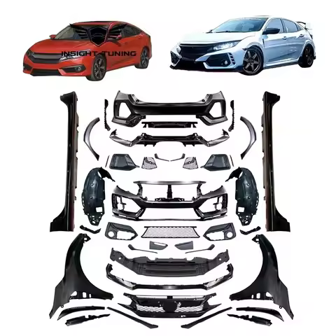 Hot Selling Type R Design Wide Bodykit Car Bumpers Side Skirt 2016-2021 for Honda Civic Sedan FC1 up