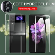Samsung Galaxy Z Flip 3 5G 4 In 1 1Pcs + 2Pcs Hydrogel ฟิล์ม + 1Pcs กลับกล้องฟิล์มเลนส์สำหรับ Samsung Galaxy Z Flip 3จอ HD + ฟิล์มกล้อง + ฟิล์มด้านหลังสำหรับ Samsung Galaxy Z Flip3ฟิล์มบาง