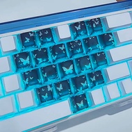Love Butterfly Keycaps Cherry Profile 21 Keys PC Wooting Aula F75 Mechanical Keycap Butterfly Jade K