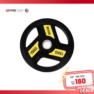 XCORE Premium Olympic Tri-Grip Rubberised Weight Plate 15kg