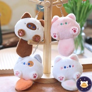 cat plushie cartoon keychain plush Korean style cat statue key chain ring key ring
