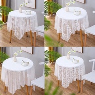 140*140cm Fresh Lace Tablecloth Desktop Dust-proof Cloth Living Room Coffee Table Dining Table Home 