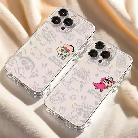 Phone Case Crayon Shin Chan For iPhone 17 16 15 14 13 Pro Max 12 Soft Slim Protective Silicone Durab